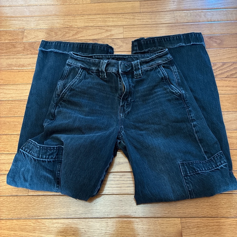American Eagle Outfitters Dark Black Flare Jeans